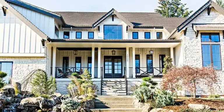 Large home with a freshly painted exterior