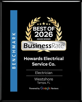 BusinessRate Best of 2026 award for Howards Electrical Service Co.