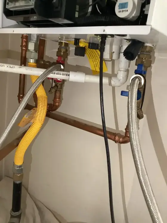Tankless water heater installation