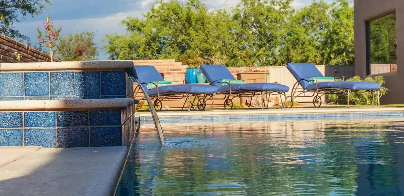 Pool with lounge chairs