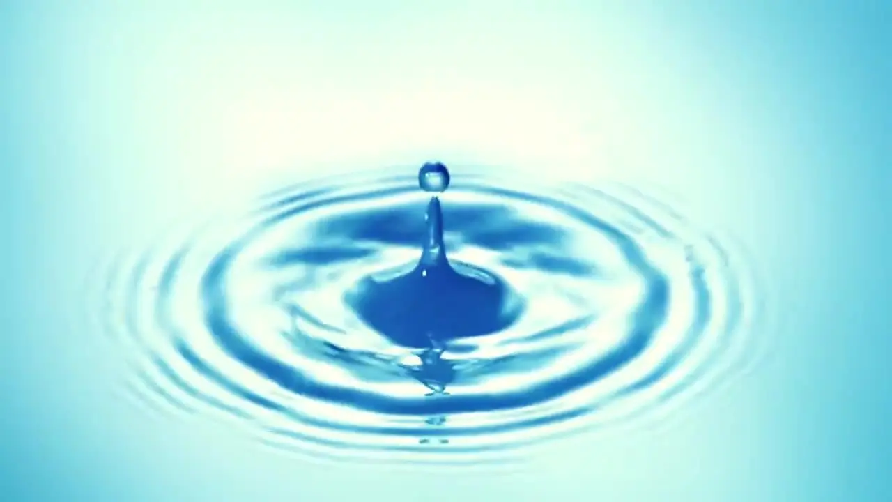 A drop of water creating ripples