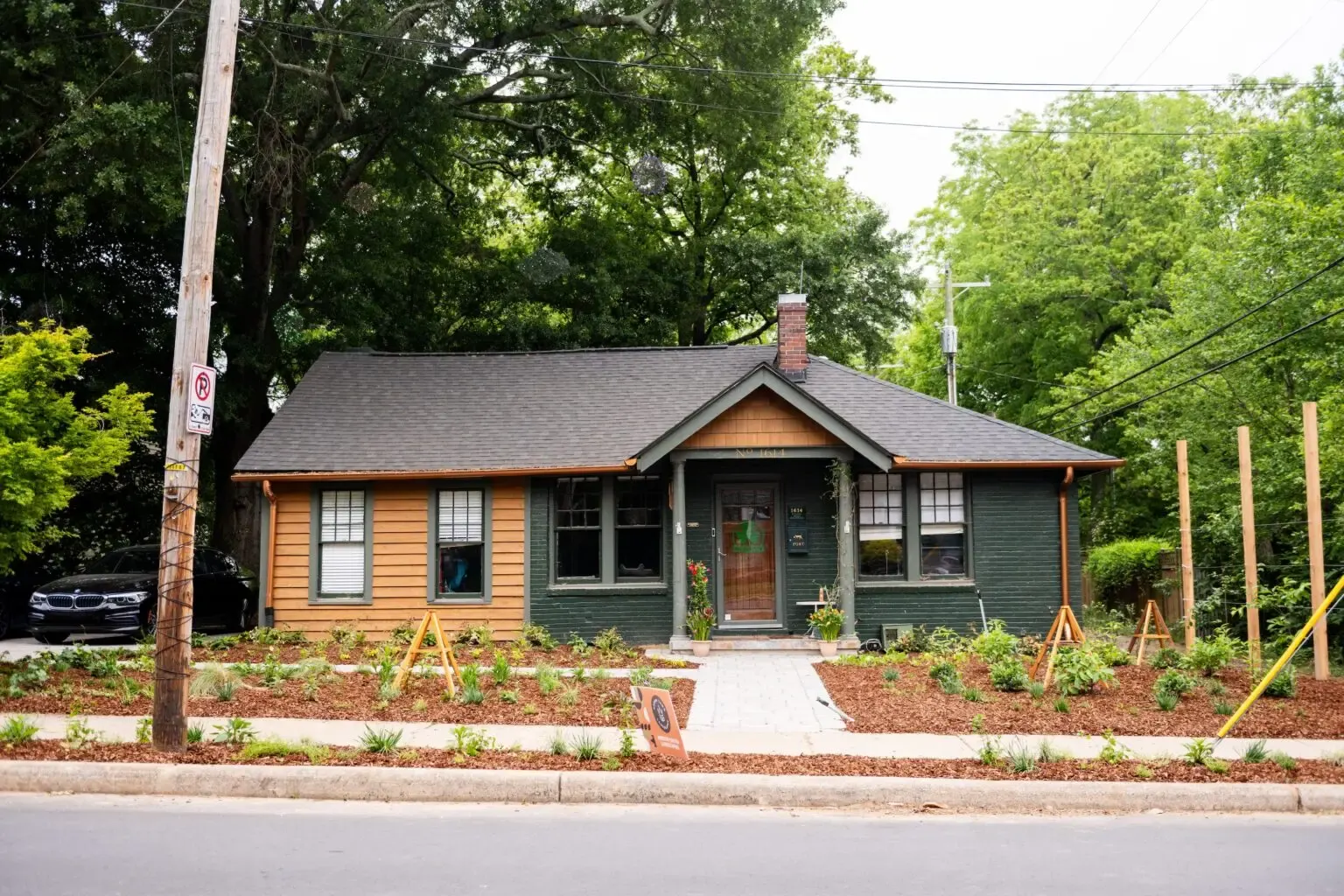 Craftsman cottage with fresh native planting beds